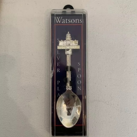 Washington DC Capital Collector Souvenir Spoon Watsons Silver Plated W Box 4.25" - Picture 1 of 10
